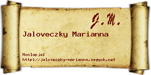 Jaloveczky Marianna névjegykártya